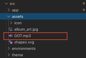 Local asset file for music playback