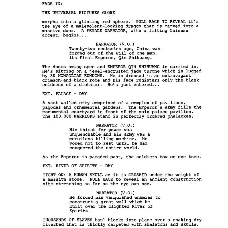 Page One: “The Mummy: Tomb of the Dragon Emperor” (2008)