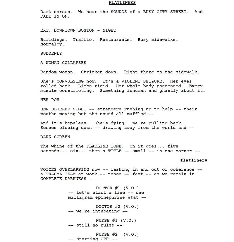 Page One: “Flatliners” (2017)