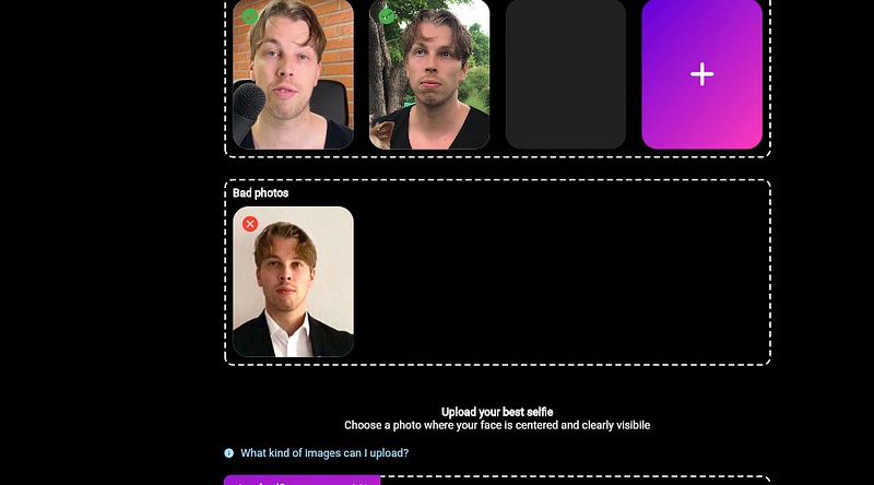 uploading real images to the ai headshot generators