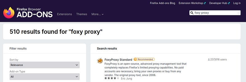 proxy foxy browser add-on