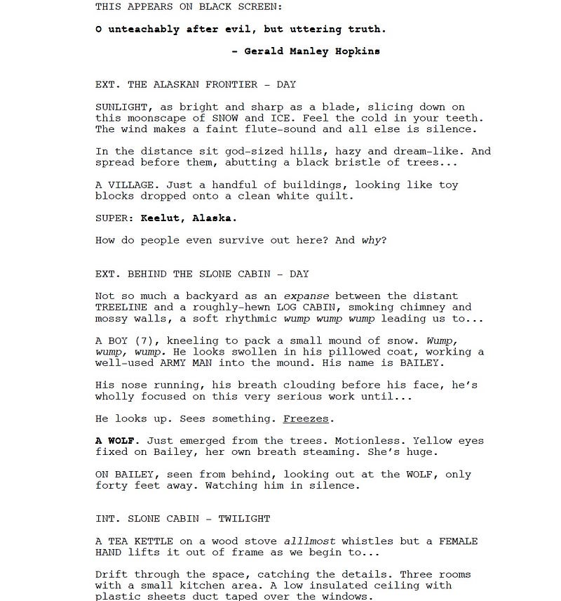 Page One: “Hold the Dark” (2018)