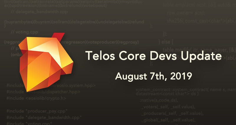 Telos Testnet Update Report