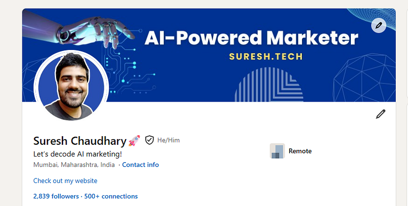 Linkedin profile creation site