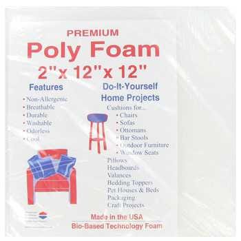 2" x 12" x 12" Premium Poly Foam Pad