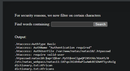Regex bypass result