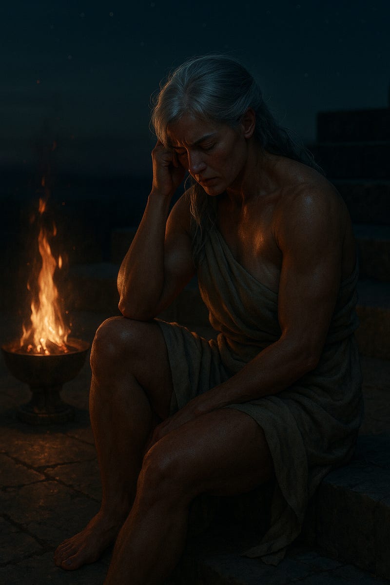 Unclothed Before the Fire