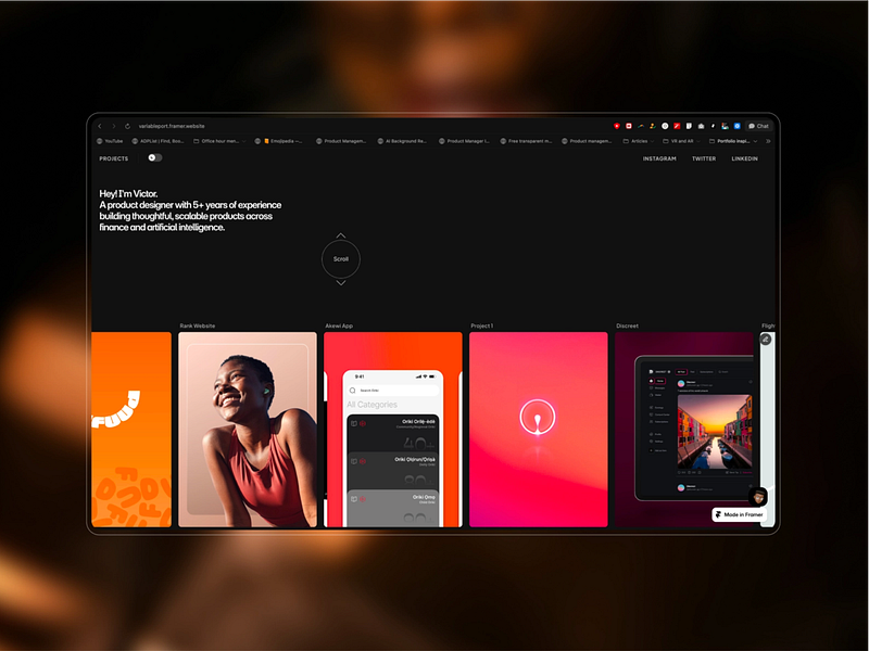 Variable 26 — Framer Template