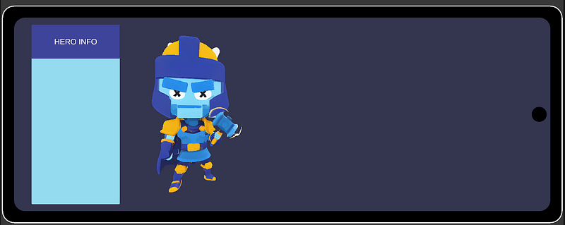 Screenshot of the hero selection screen correctly positioned on a mobile device after applying the remap function