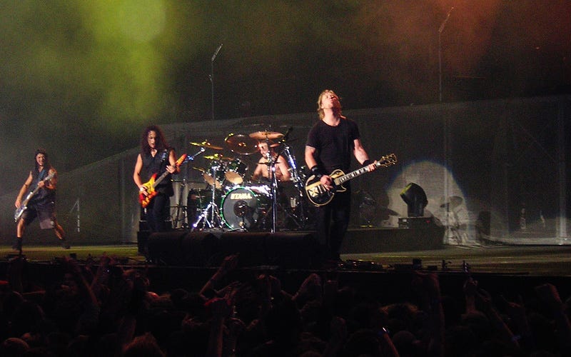 Metallica live at London in 2003, image taken by Mishka Gaikin