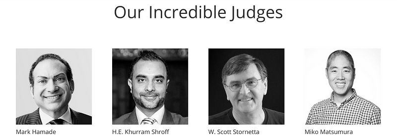 Blockchain judges mark amade Khurram Shroff Scott Stornetta Miko Matsurura