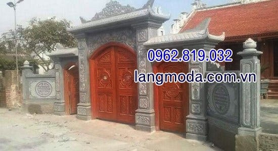 22 mẫu ảnh cổng nhà thờ họ — từ đường bằng đá đẹp -010