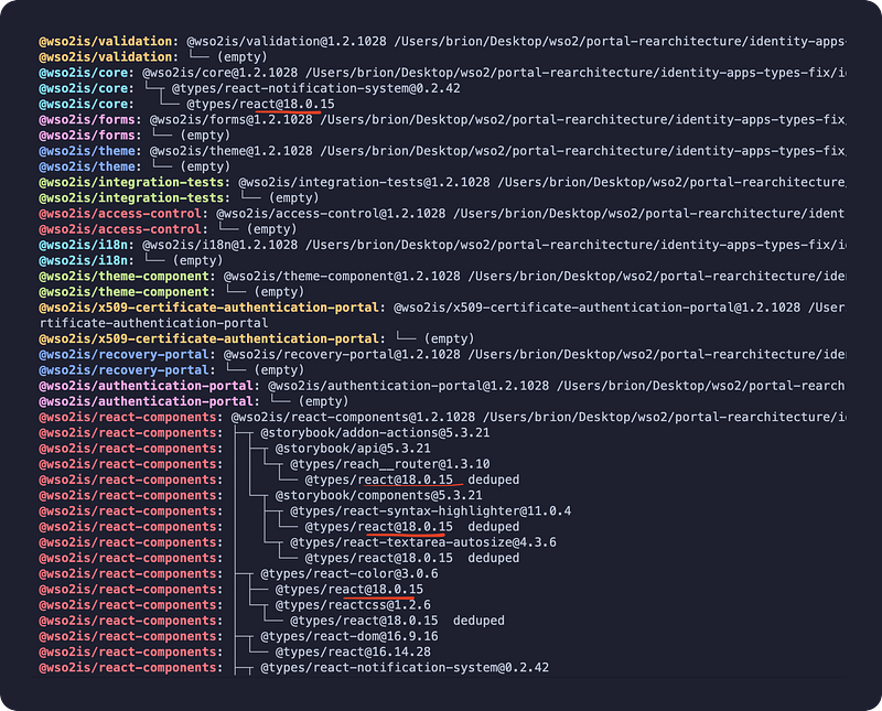 @types/react usage