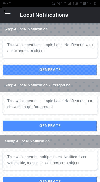 Foreground Local Notification in Ionic 5 app — Android
