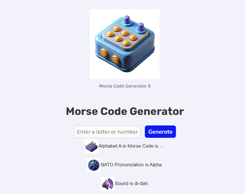 Morse Code Generator