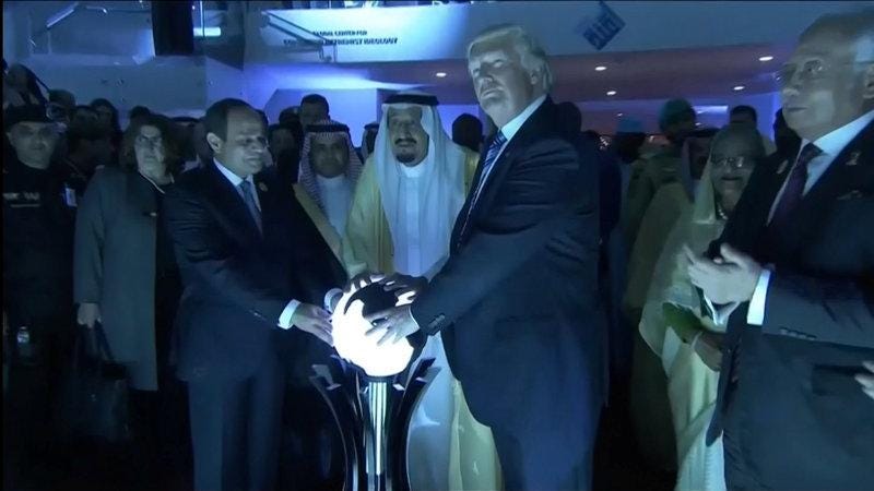 Trump making himself look ridiculous for his Saudi handlers.