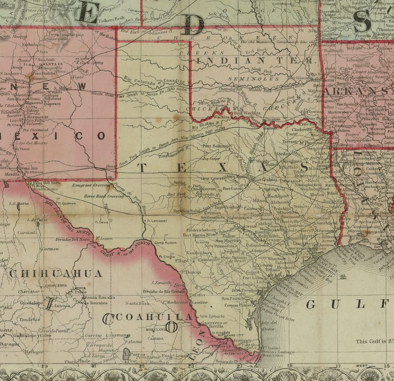 Colton’s Map of the United States of America, 1866 – Save Texas History ...