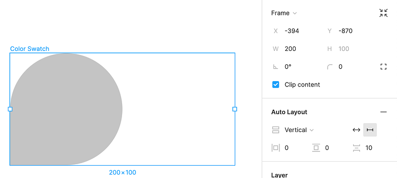A color chip shape in Figma— a 3-corner rounded rectangle