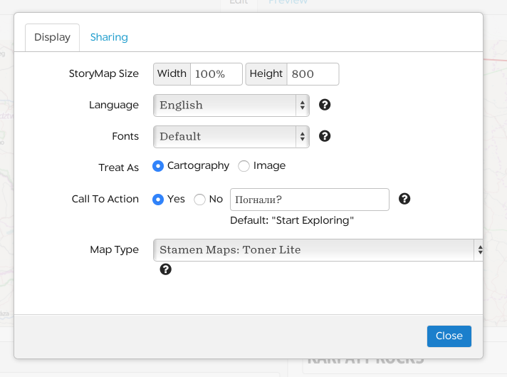 StoryMap JS для создания интерактивной карты