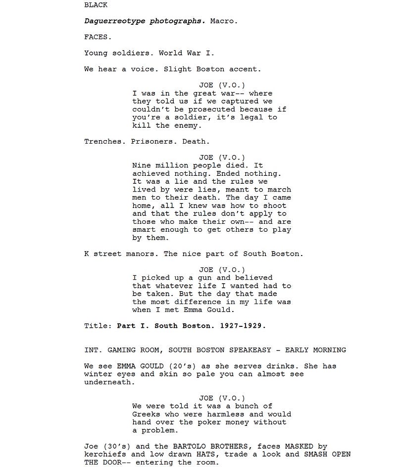 Page One: “Live by Night” (2016)