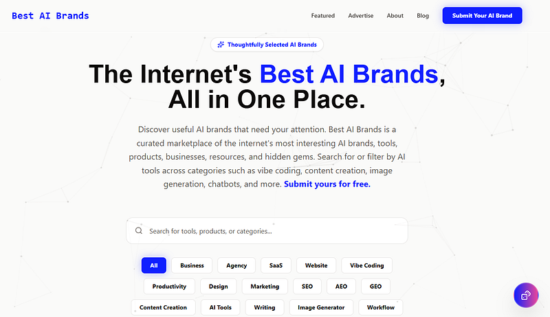 bestaibrands.com ai tools directory on Free AIO