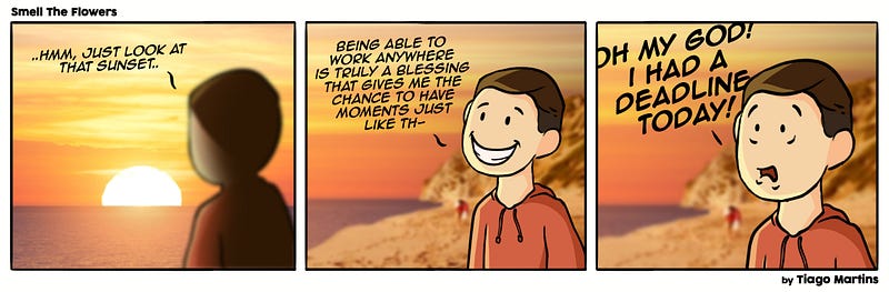 Cartoon about remote working