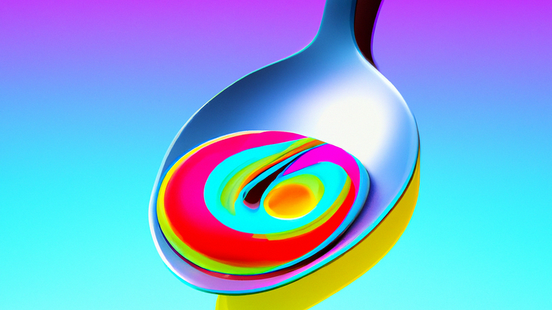 A spoon with medicine digital art