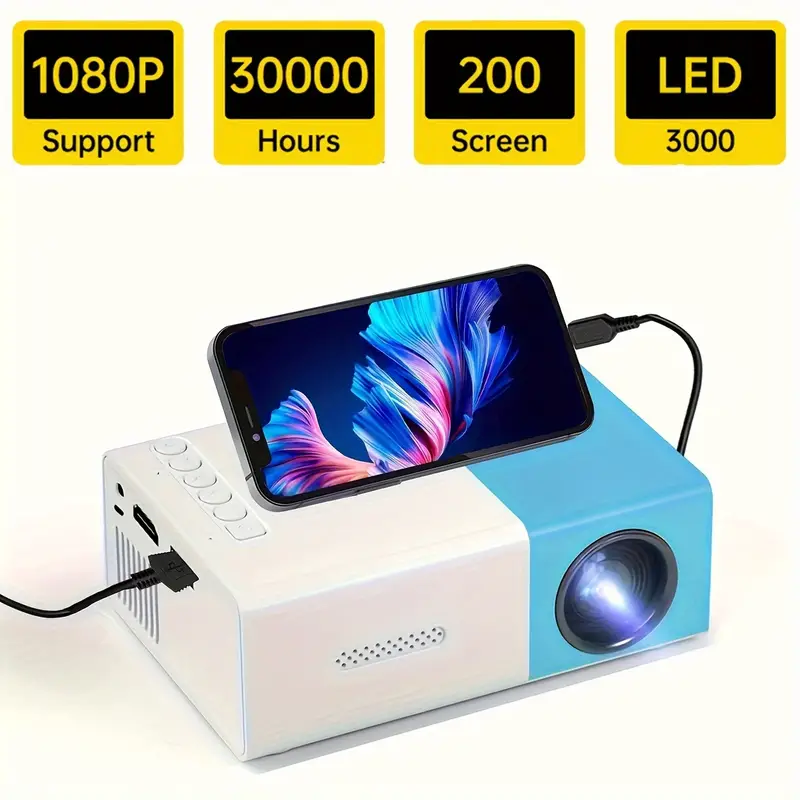 ¡Convierte cualquier pared en una pantalla gigante con el Proyector de Video HD!