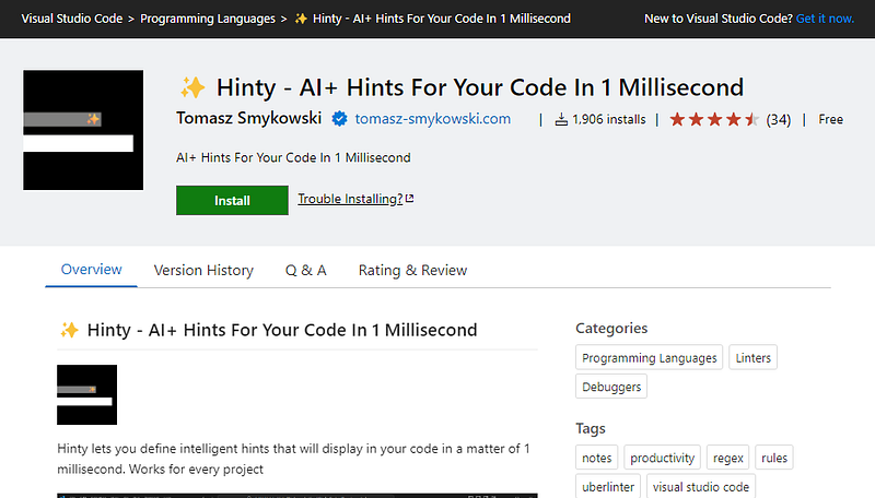 Hinty 1.0.8 Released With 116 Web Development Hints Collected Over Four Years