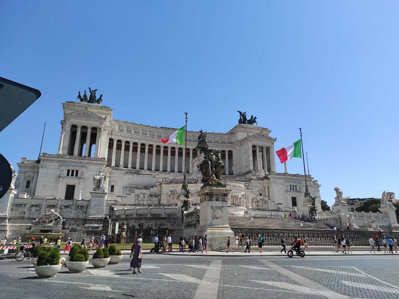 Altare della Patria, also known as Victor Emmanuel II Monument, in Rome, one of the two most beautiful capital cities in Europe