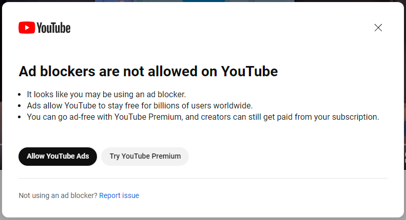 YouTube Tests Blocking Adblockers — What Does It Mean?