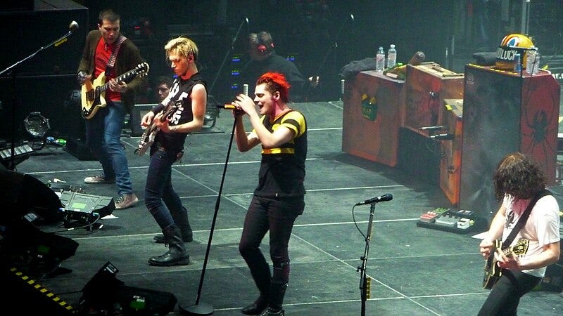My Chemical Romance on Stage.