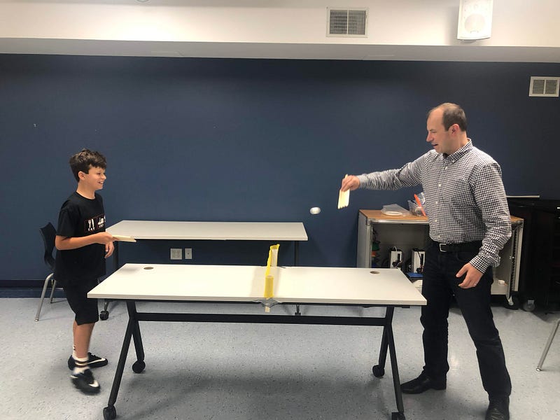 Students helped create a Ping Pong table at the Mountain Lakes Public Library Makerspace