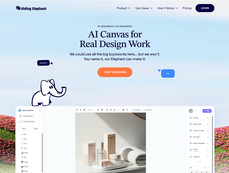 Hiding Elephant — AI Canvas for Real Design Work