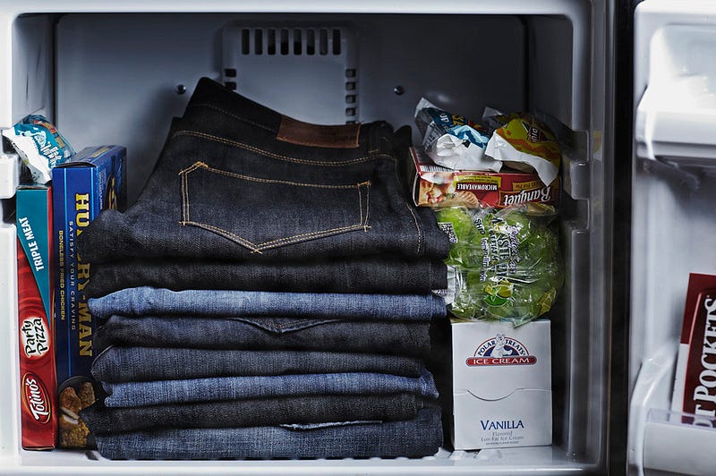How to Make Your Jeans Cold by Putting Them in the Freezer