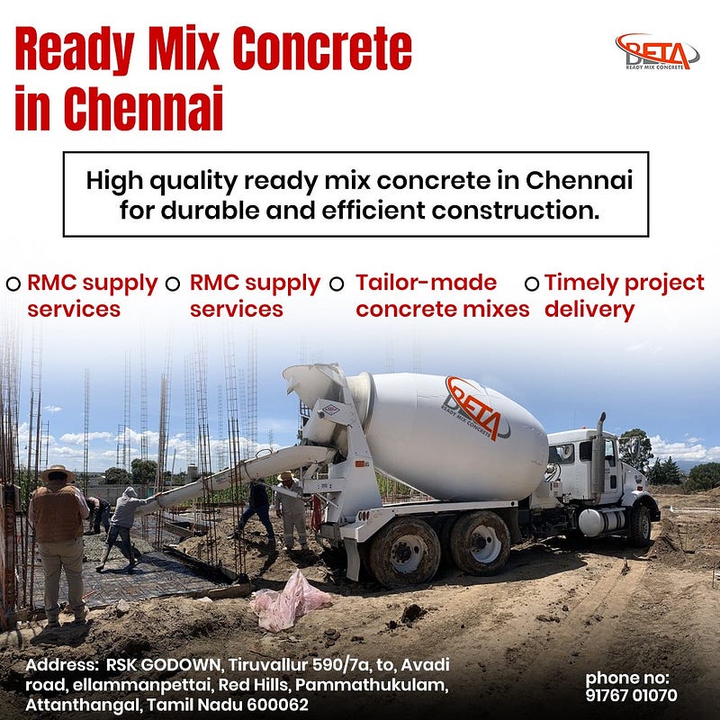 Ready mix concrete in chennai