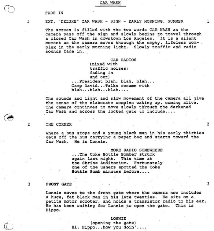 Page One: “Car Wash” (1976)