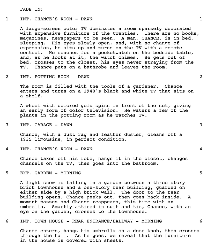 Page One: ‘Being There’ (1979)