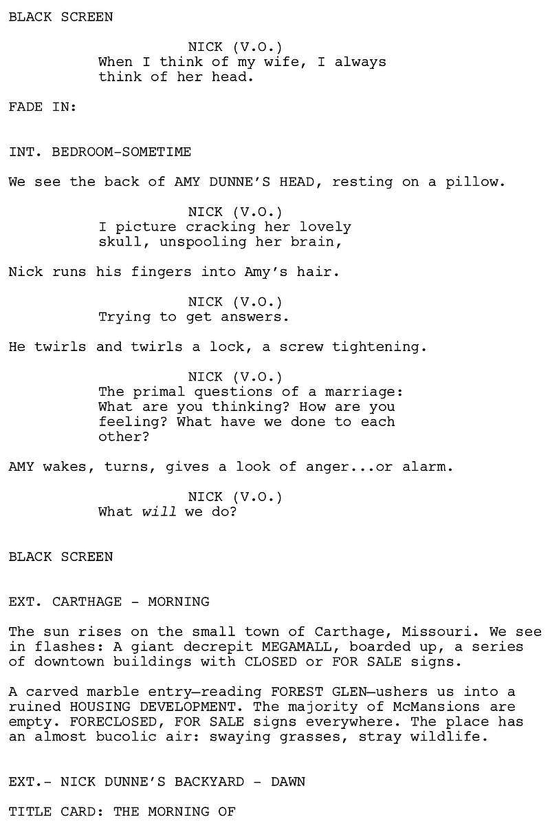 Page One: “Gone Girl” (2014)