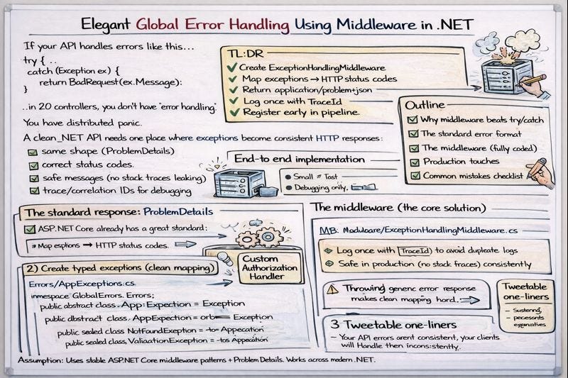 Elegant Global Error Handling Using Middleware in .NET