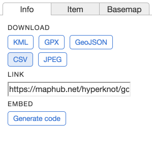 Filtering and CSV export on MapHub