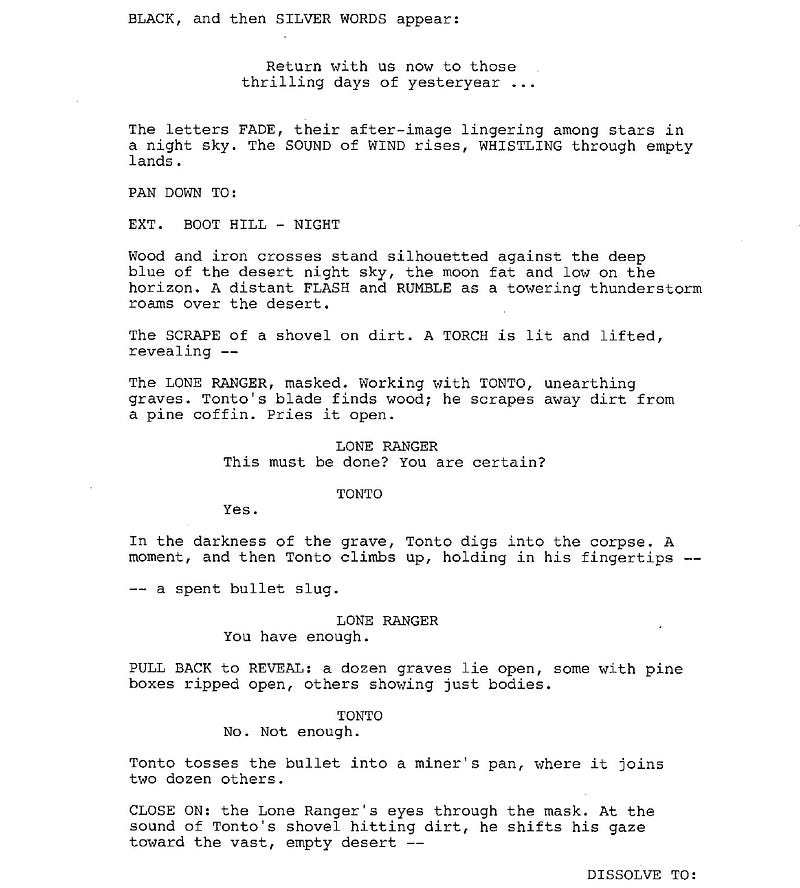 Page One: “The Lone Ranger” (2013)