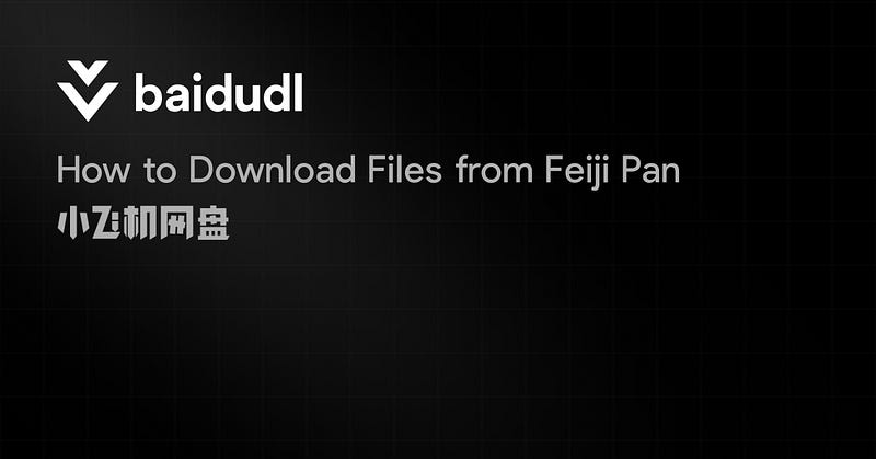 How to Download Files from Feiji Pan - Feijipan Downloader