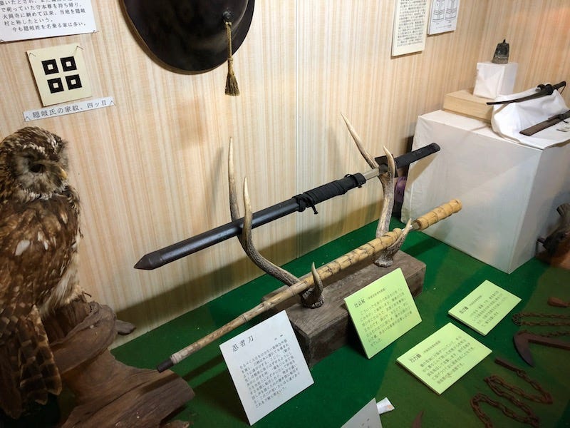 Inside of a ninja-themed museum in Shiga Prefecture’s Koka area