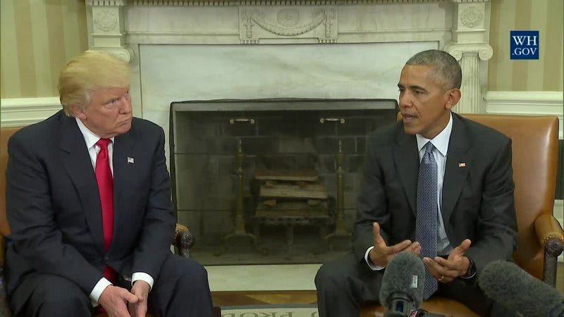 Trump and Obama meet at the White House