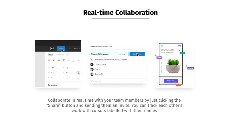 Real-time collaboration in Figma