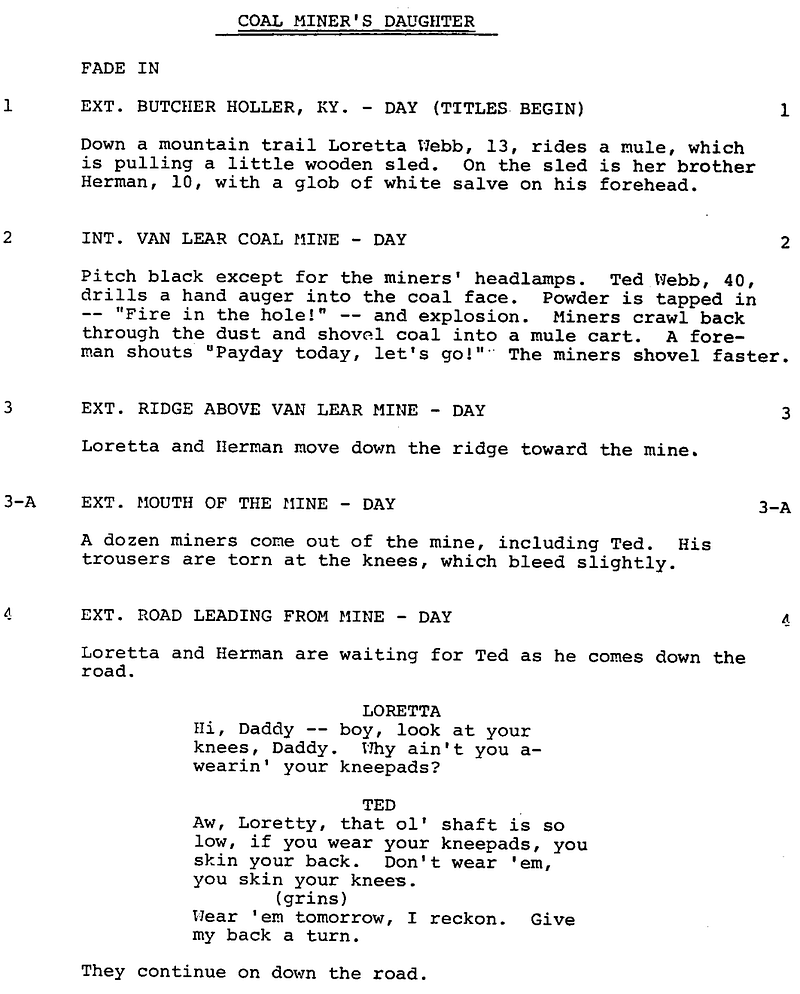 Page One: “Coal Miner’s Daughter” (1980)