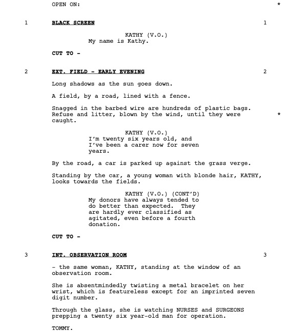 Page One: “Never Let Me Go” (2010)