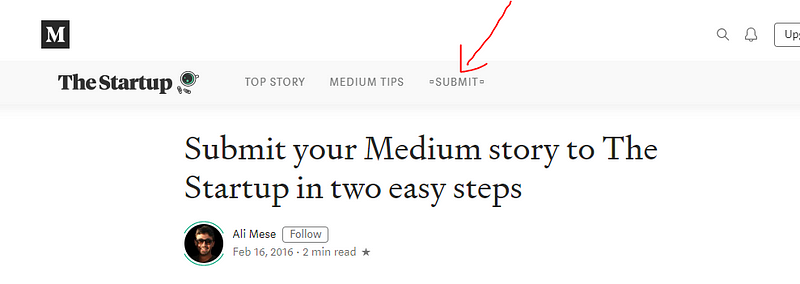 Submit medium story to a publication