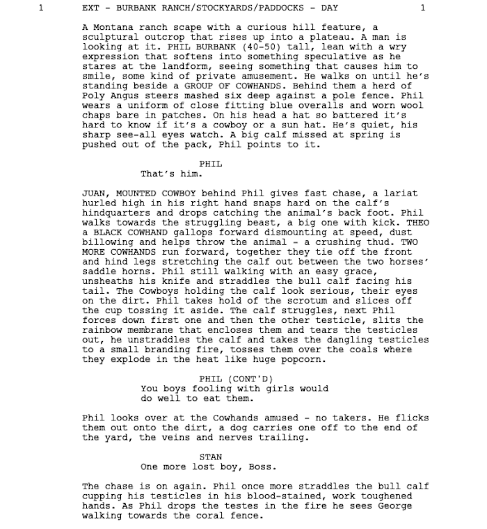 Page One: “The Power of the Dog” (2021)